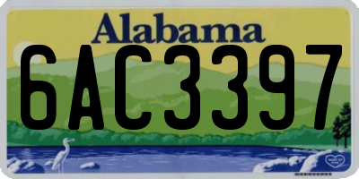 AL license plate 6AC3397
