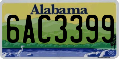 AL license plate 6AC3399