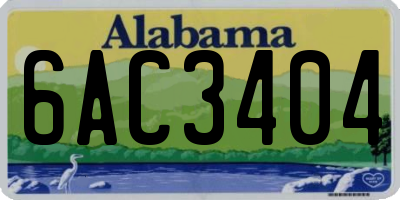 AL license plate 6AC3404