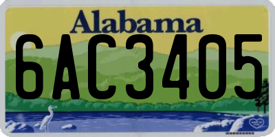 AL license plate 6AC3405