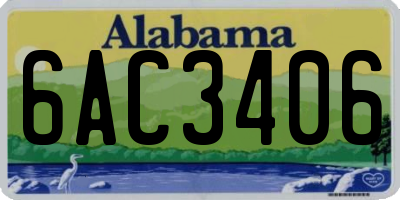 AL license plate 6AC3406