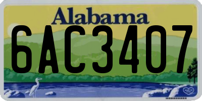 AL license plate 6AC3407