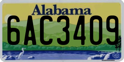 AL license plate 6AC3409
