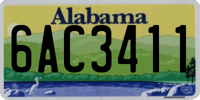 AL license plate 6AC3411