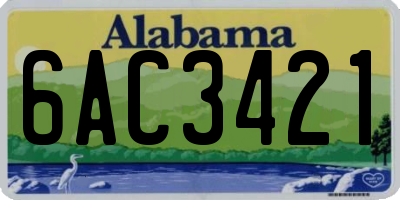 AL license plate 6AC3421