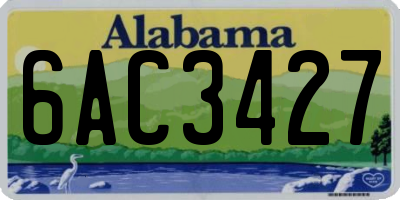 AL license plate 6AC3427
