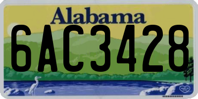 AL license plate 6AC3428