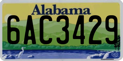 AL license plate 6AC3429
