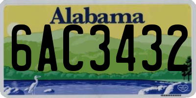 AL license plate 6AC3432