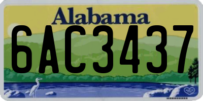 AL license plate 6AC3437