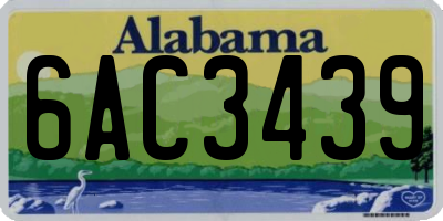 AL license plate 6AC3439