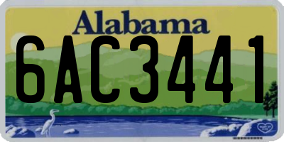 AL license plate 6AC3441