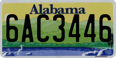 AL license plate 6AC3446