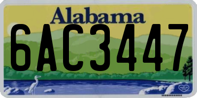 AL license plate 6AC3447