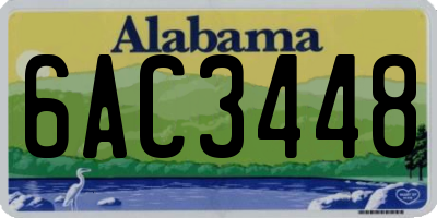 AL license plate 6AC3448