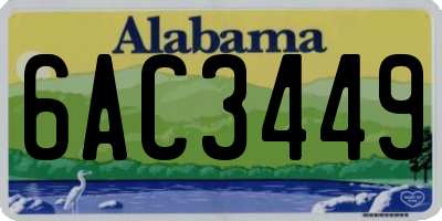 AL license plate 6AC3449