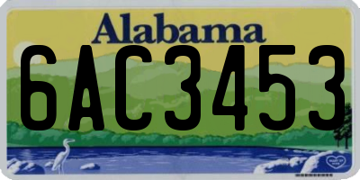 AL license plate 6AC3453