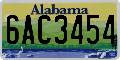 AL license plate 6AC3454