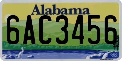 AL license plate 6AC3456