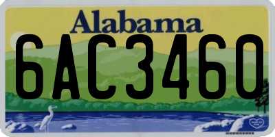 AL license plate 6AC3460