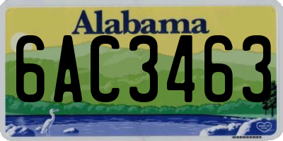 AL license plate 6AC3463