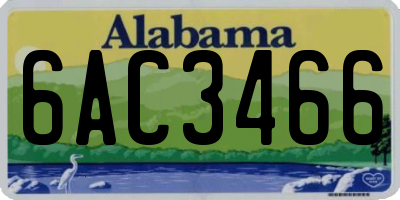 AL license plate 6AC3466