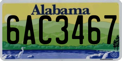 AL license plate 6AC3467