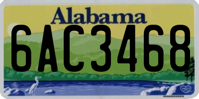 AL license plate 6AC3468