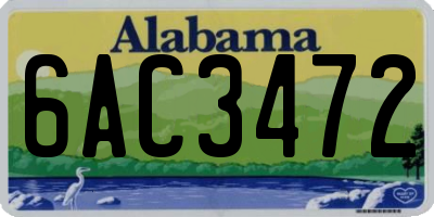 AL license plate 6AC3472