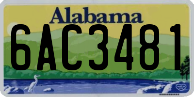 AL license plate 6AC3481