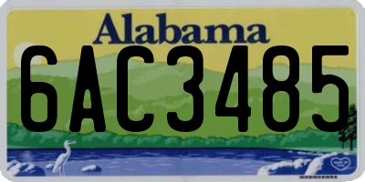 AL license plate 6AC3485