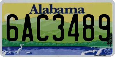 AL license plate 6AC3489