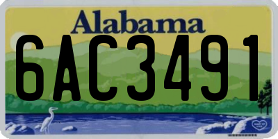 AL license plate 6AC3491