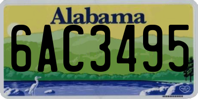 AL license plate 6AC3495