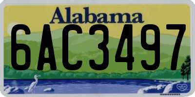 AL license plate 6AC3497