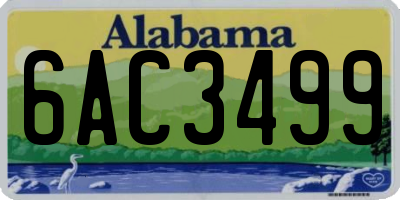 AL license plate 6AC3499