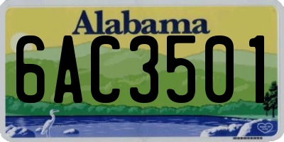 AL license plate 6AC3501