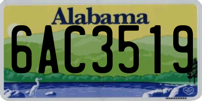 AL license plate 6AC3519