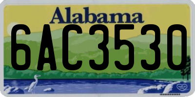 AL license plate 6AC3530