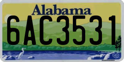 AL license plate 6AC3531