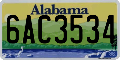 AL license plate 6AC3534