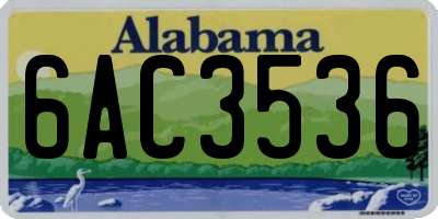 AL license plate 6AC3536