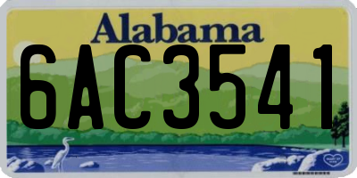 AL license plate 6AC3541