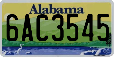 AL license plate 6AC3545