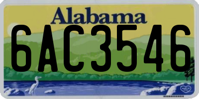 AL license plate 6AC3546