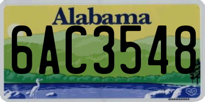 AL license plate 6AC3548