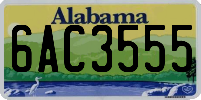 AL license plate 6AC3555