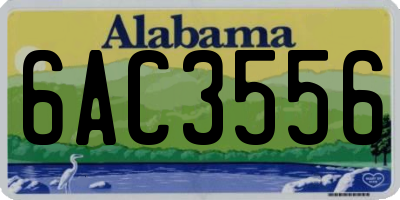 AL license plate 6AC3556