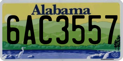 AL license plate 6AC3557