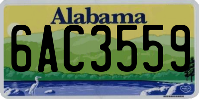 AL license plate 6AC3559